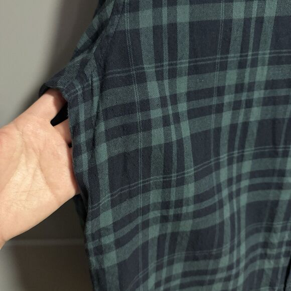 Velvet By Graham Spencer Men Long Sleeve Flannel Button Up Shirt Blue/Green L - Picture 2 of 5
